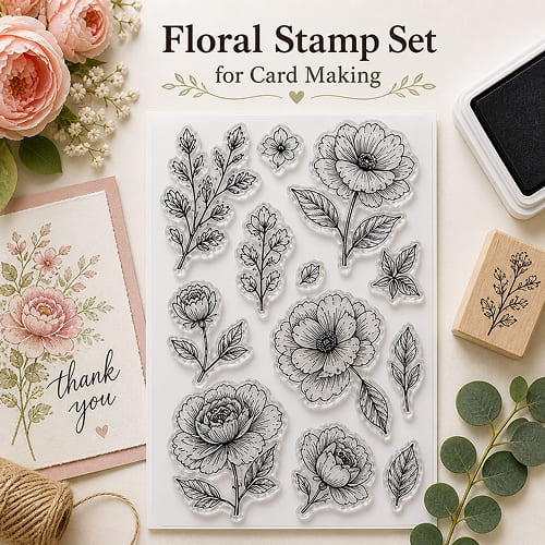 Floral Stamp Set for Card Making