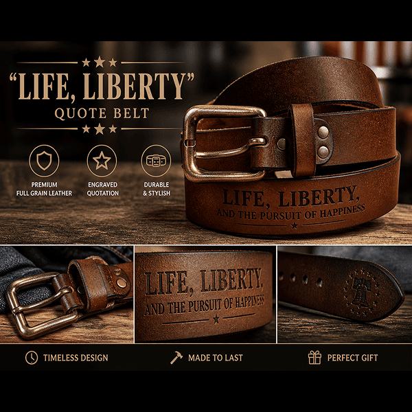 Life Liberty Quote Belt Accessory